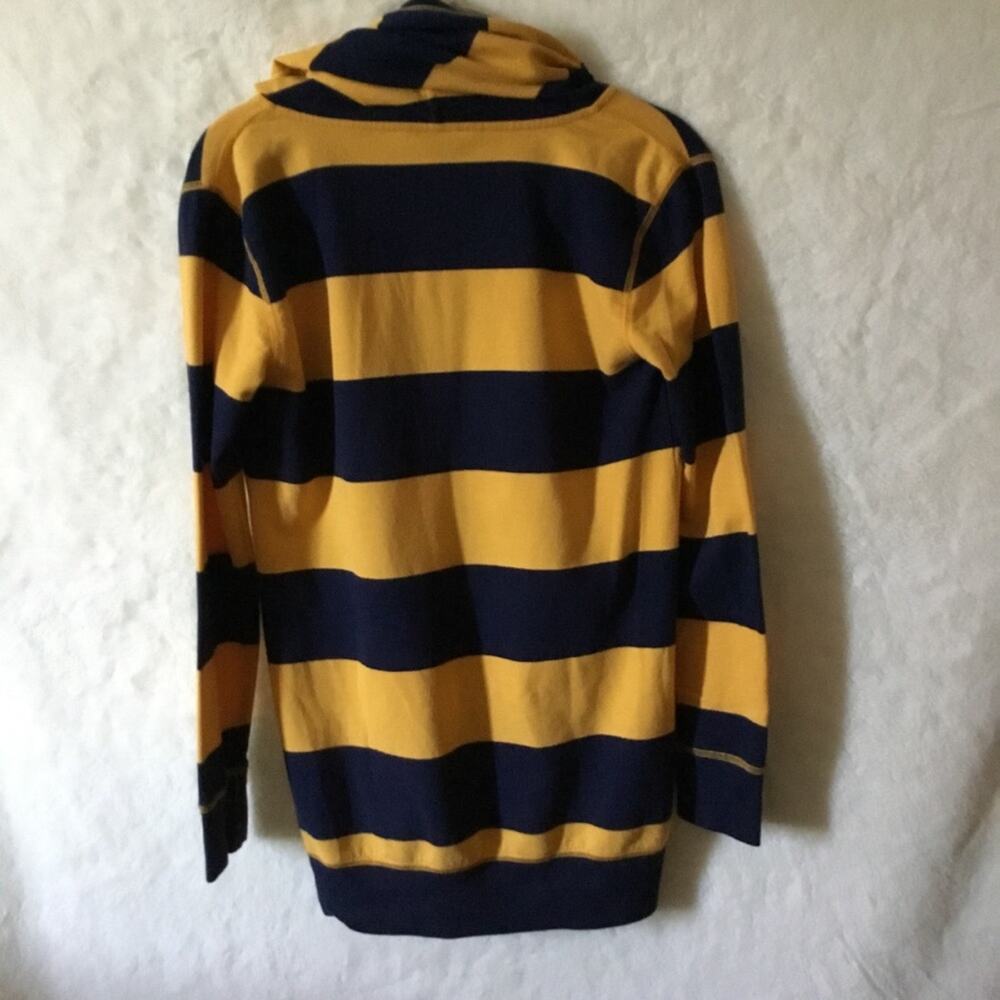 Ralph Lauren Girl Yellow Striped Long Hoodie Shirt - Picture 9 of 10